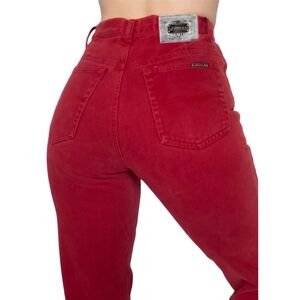 Lawman Vintage Red High Waist Slim Straight Leg Jeans, Great Condition, size 5